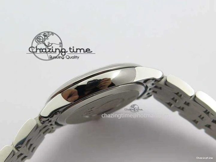 0310 De Ville 27mm Ladies MK 1:1 Best Edition White MOP Diamond Markers On SS Bracelet Ronda Quartz MoistureWicking 8190